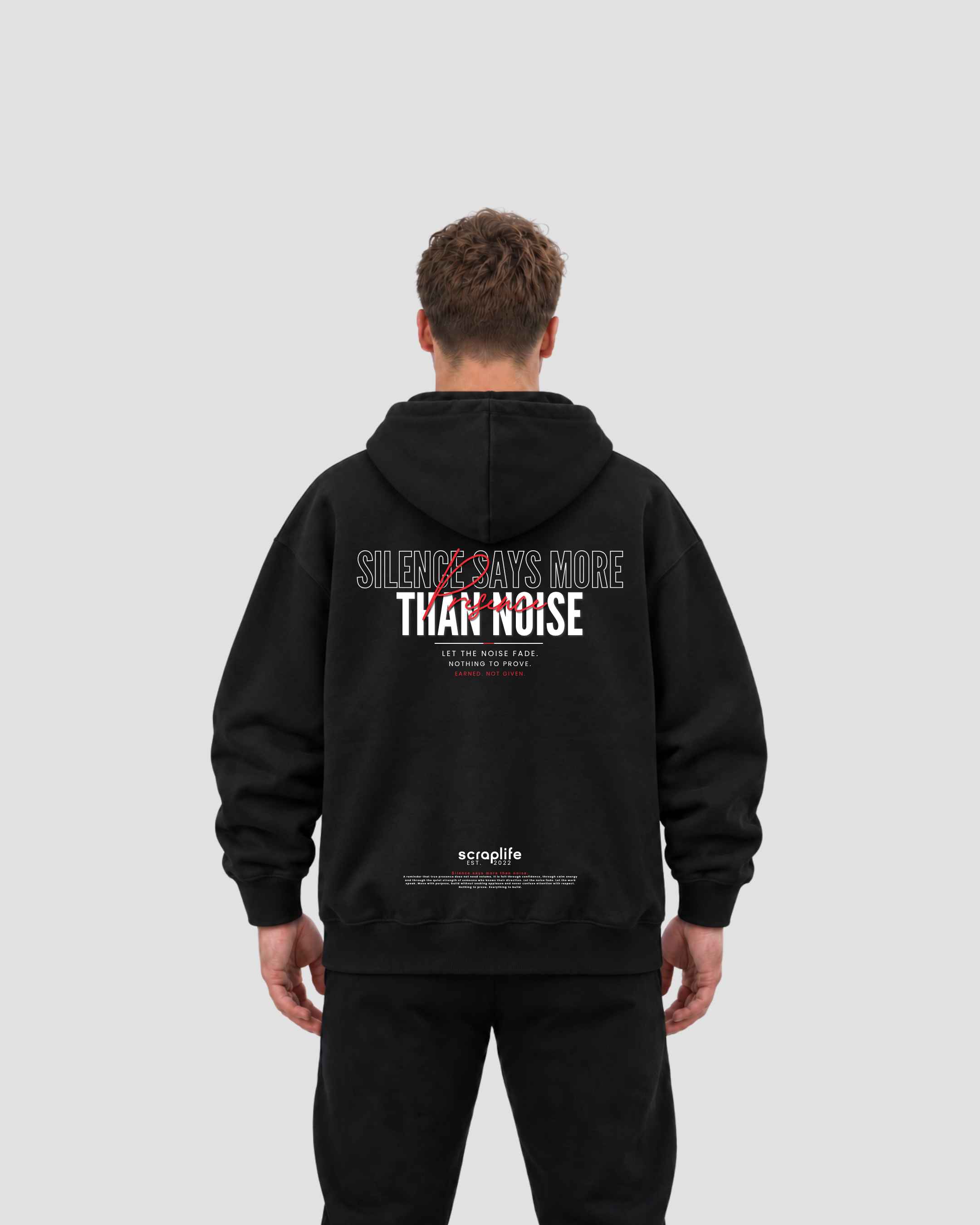 Hoodie Oversize Fit 400 | Silence Says More Than Noise