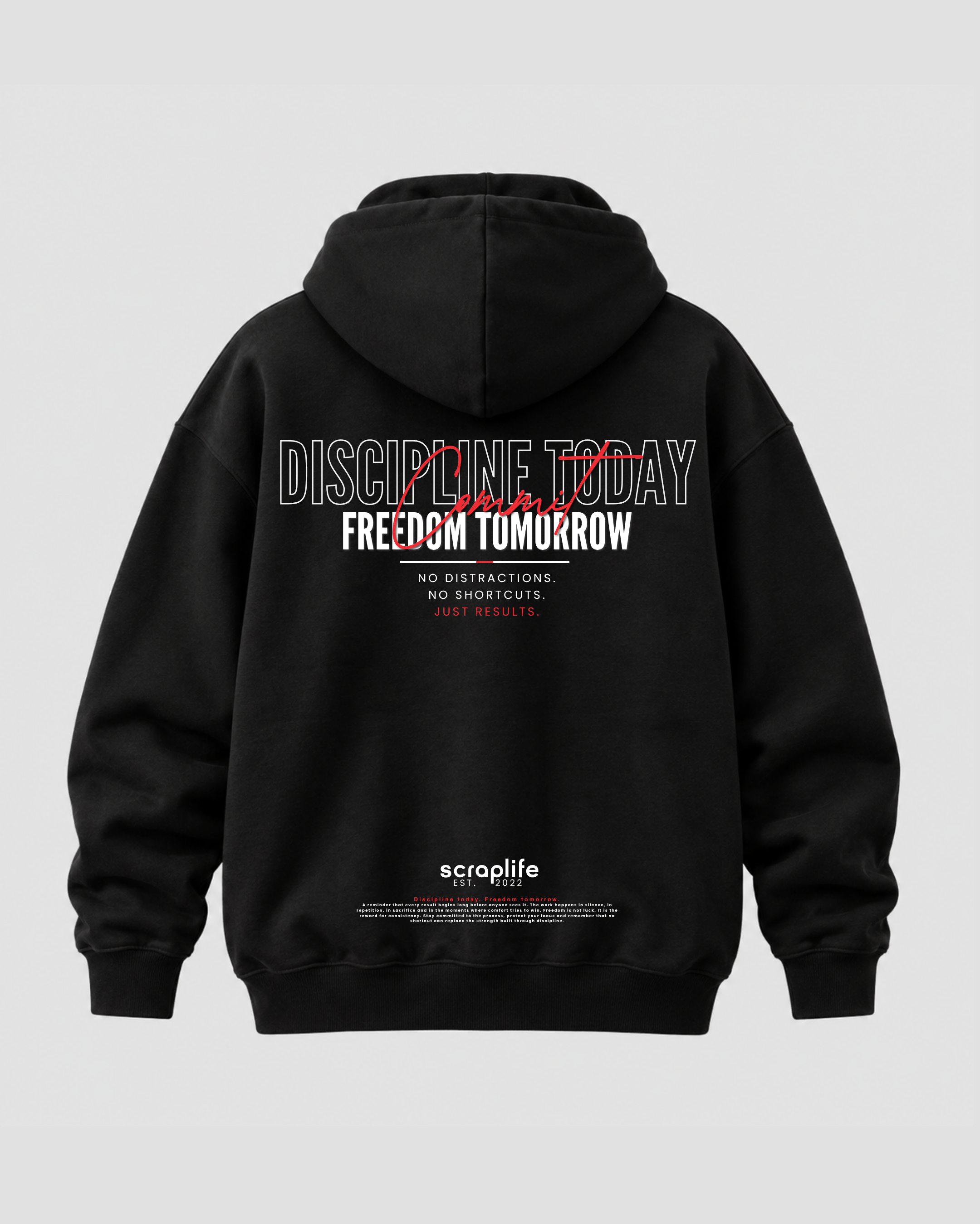 Hoodie Oversize Fit 400 | Discipline Today, Freedom Tomorrow