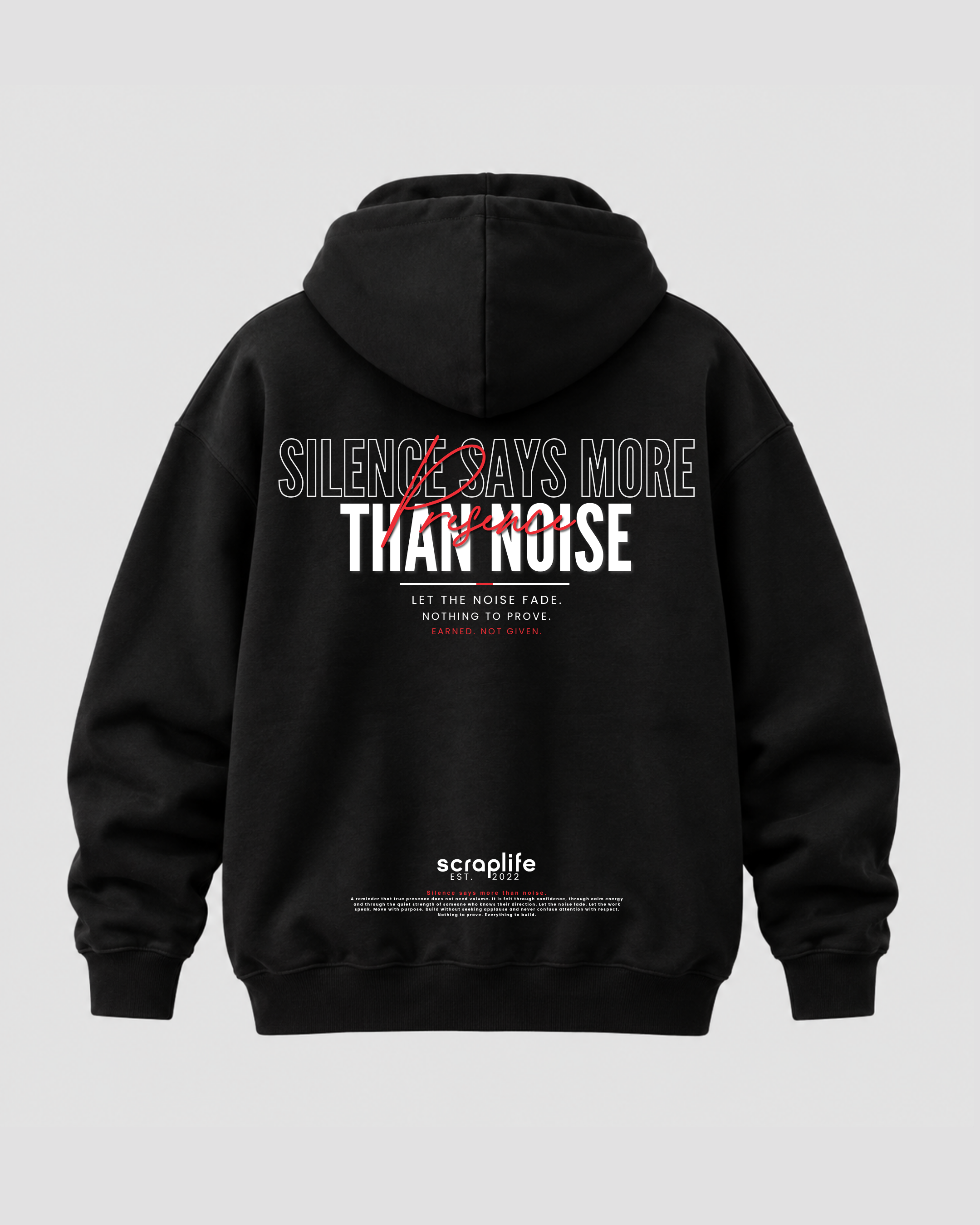 Hoodie Oversize Fit 400 | Silence Says More Than Noise