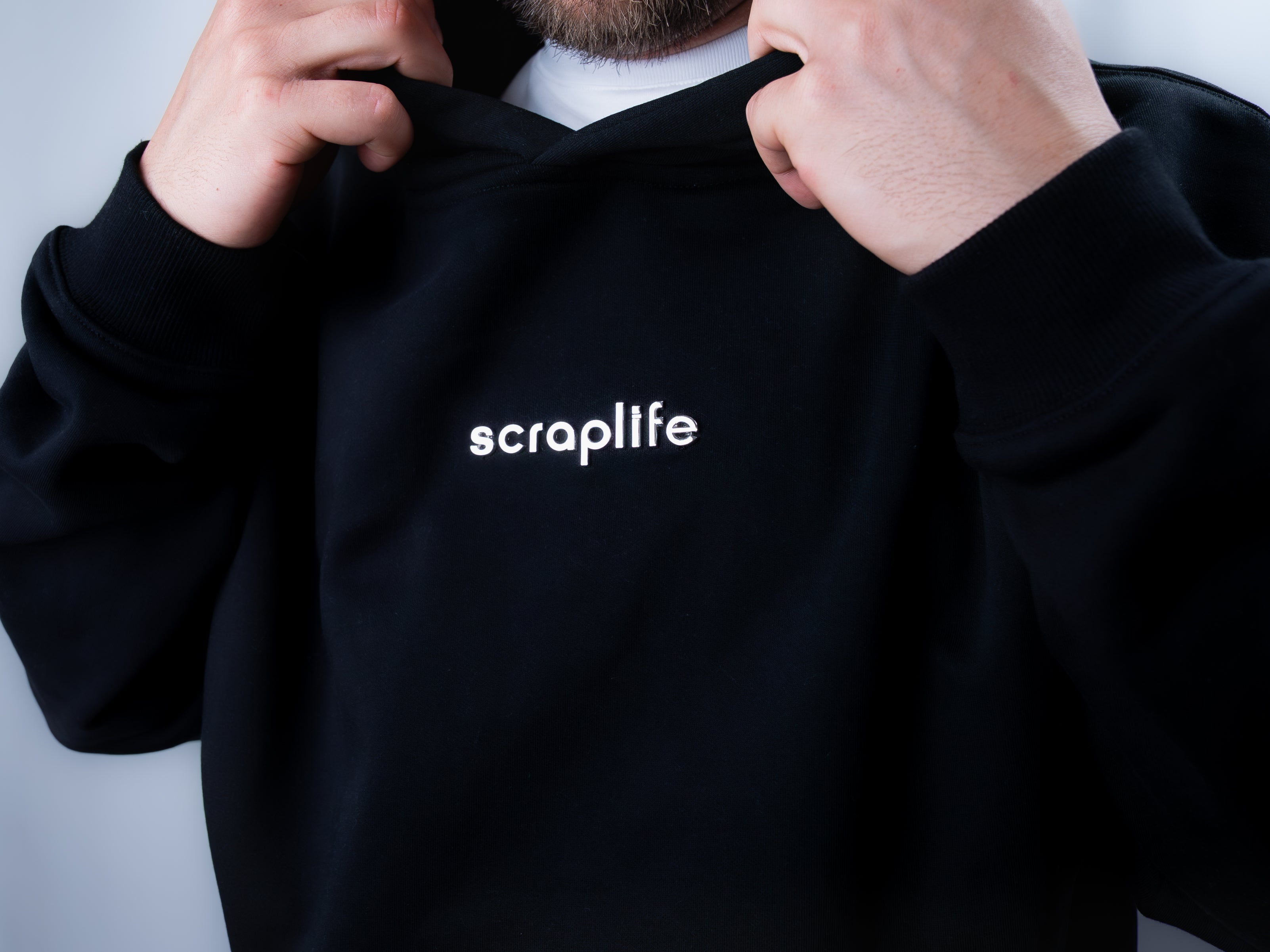 Hoodie Oversize Fit 400 | CHROME SCRAPLIFE EMBLEM