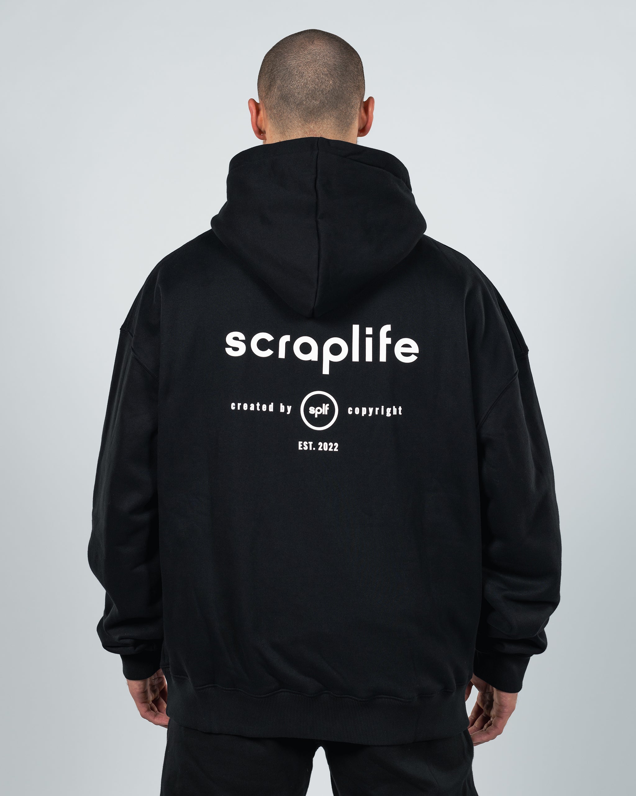 Hoodie Oversize Fit 400 | BASIC SCRAPLIFE BACK RUBBER