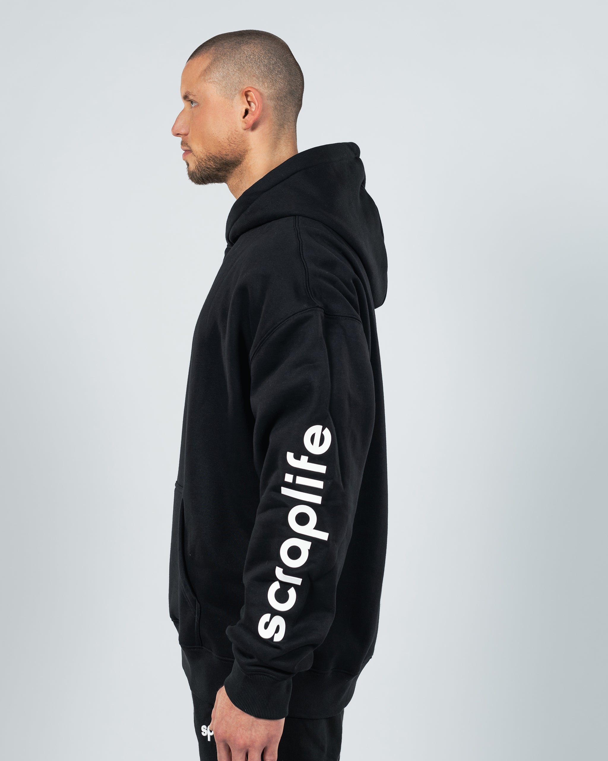 Hoodie Oversize Fit 400 | BASIC SCRAPLIFE SLEEVE RUBBER