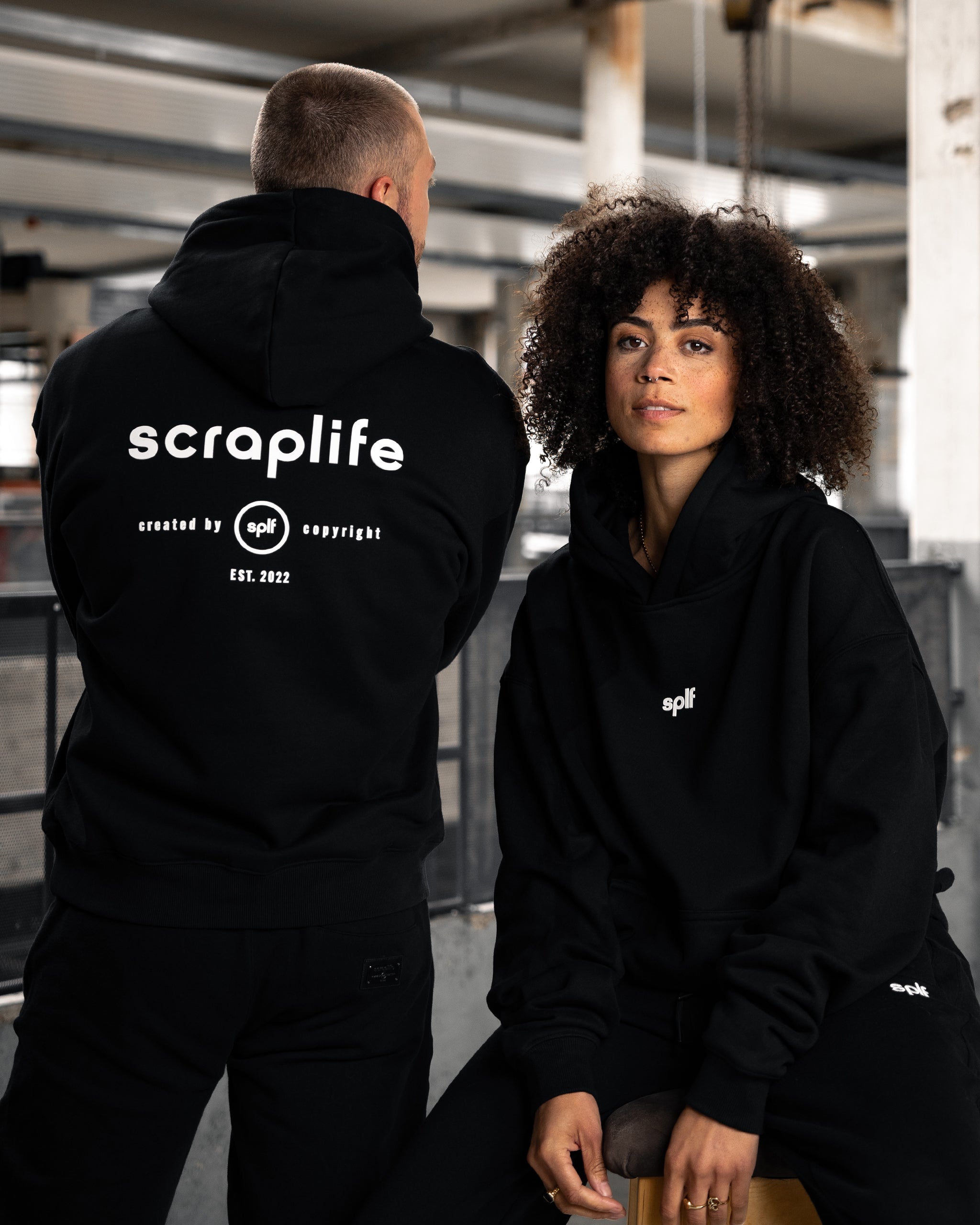 Hoodie Oversize Fit 400 | BASIC SCRAPLIFE BACK RUBBER